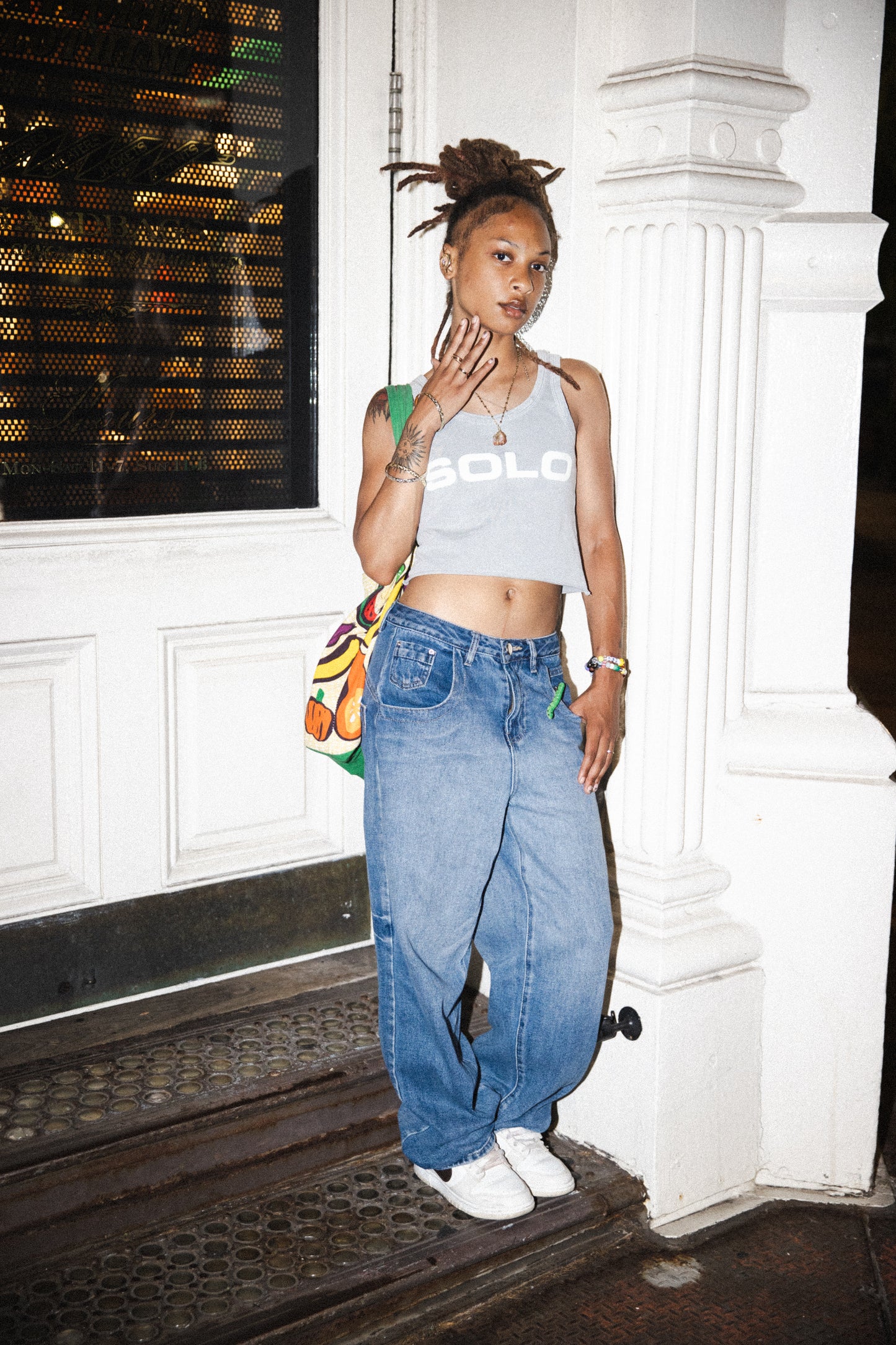 Solo Glow in Distressed Tank Top