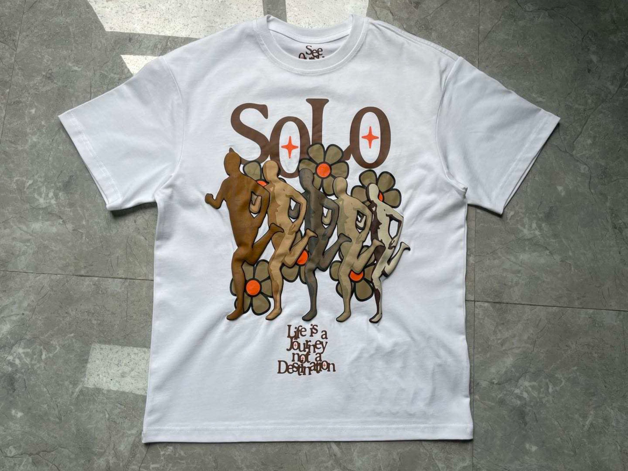 A Wanderlust Premium Graphic T-Shirt featuring a world map design