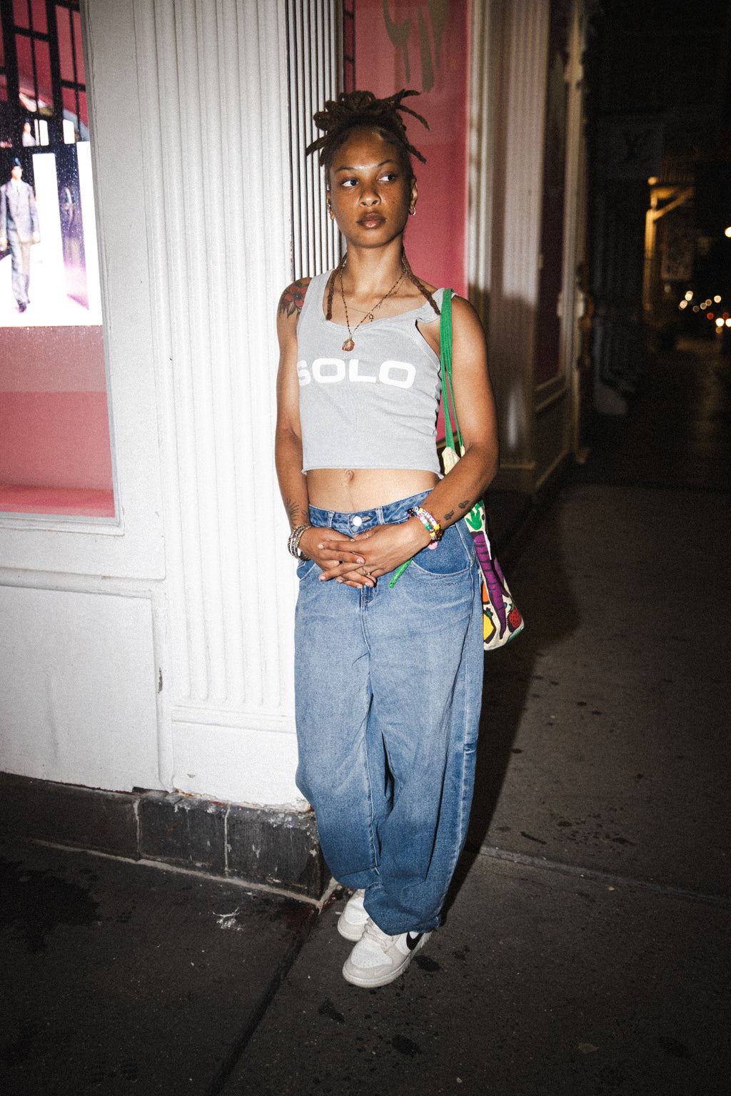 Solo Glow in Distressed Tank Top