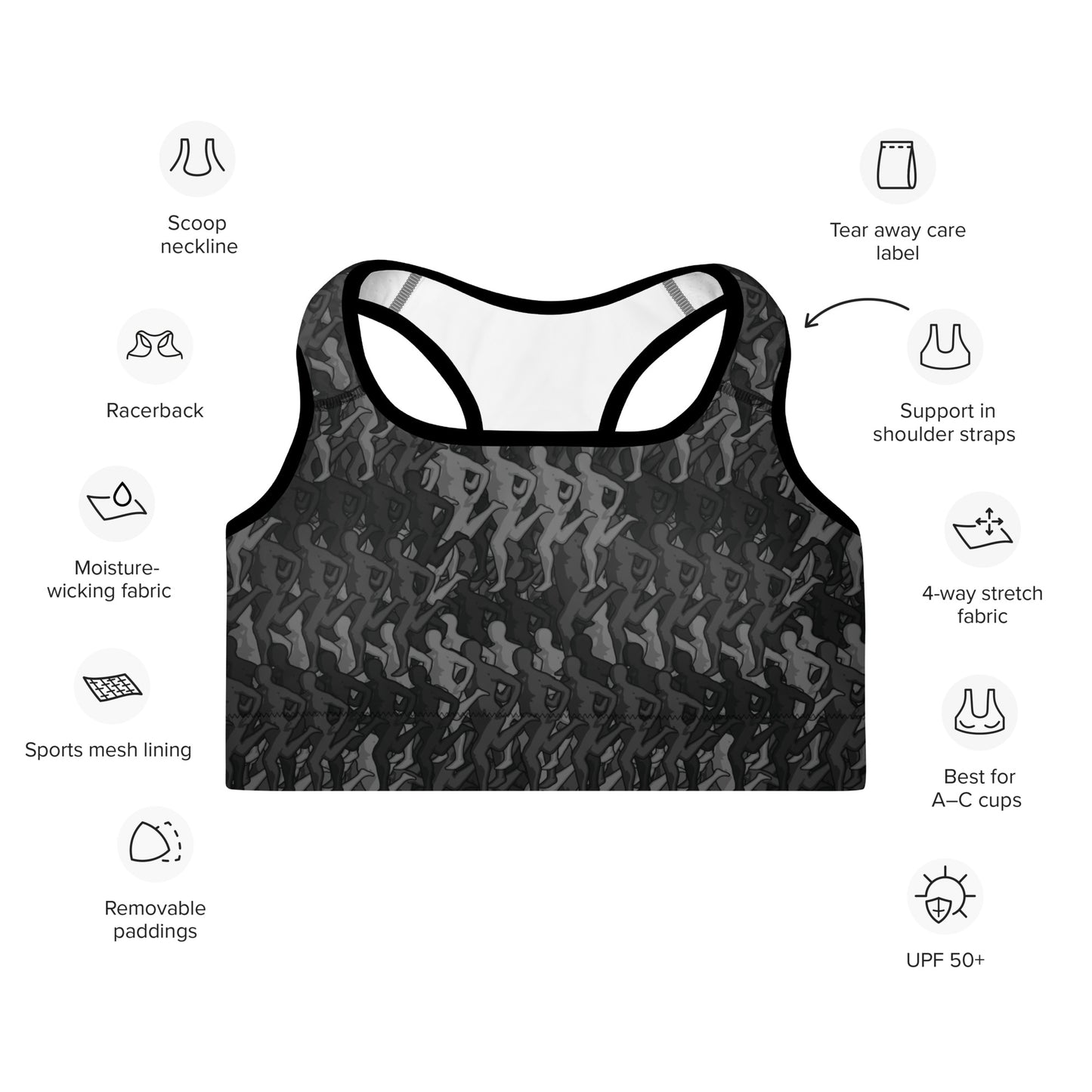 JustSOLO Padded Sports Bra